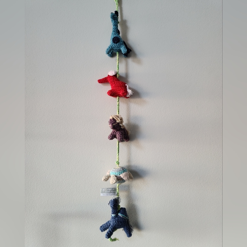 NWT Peppa Handmade Crochet Jungle Animal Mobile